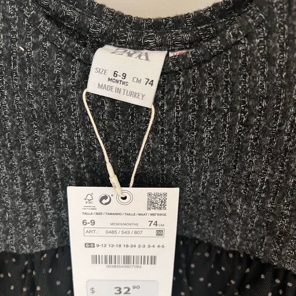 Zara Baby girl knit and tulle dress - Picture 2 of 2